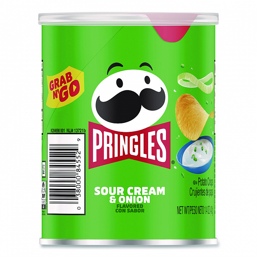 Grab and Go sour Cream and Onion Crisps, 1.4 oz Cans, 12/Box (KEE16673)