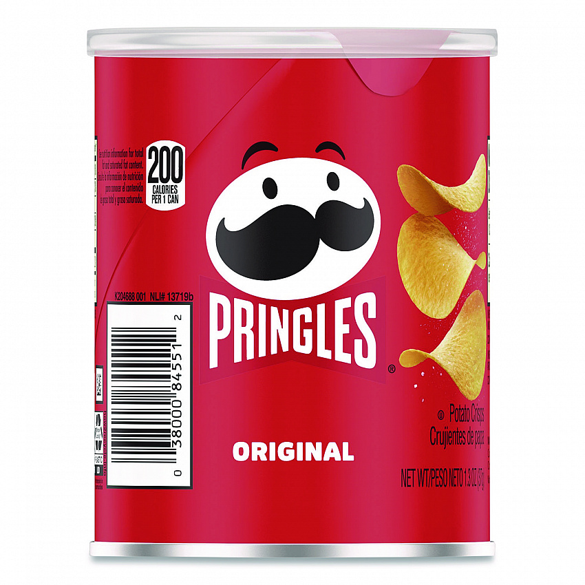 Potato Chips, Original, 1.3 oz Can, 12/Box (KEE84557)