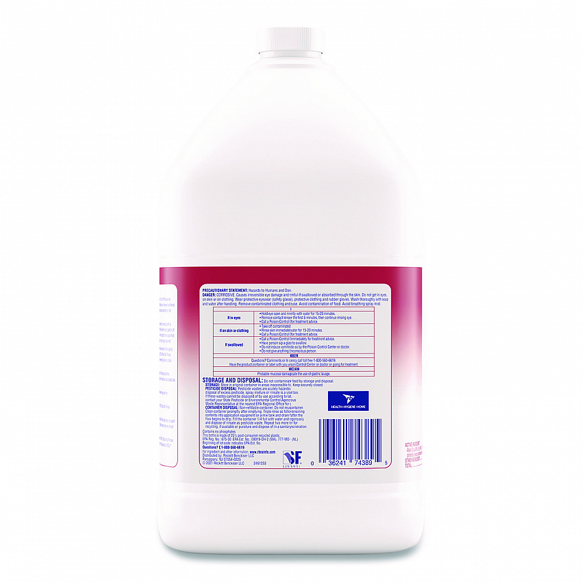 No-Rinse Sanitizer Concentrate, Unscented, 128 oz Bottle (3624174389)
