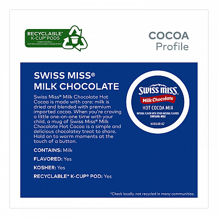 Milk Chocolate Hot Cocoa K-Cups, 0.65 oz, 44/Box (2259481)