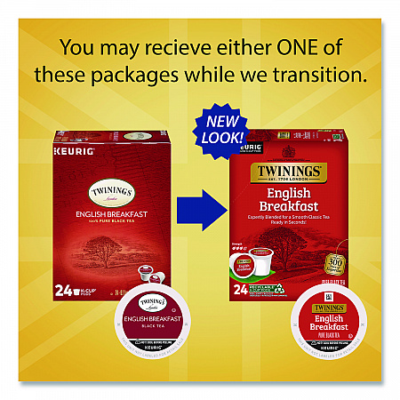 Tea K-Cups, English Breakfast. 0.11, 24/Box (TNA85780)