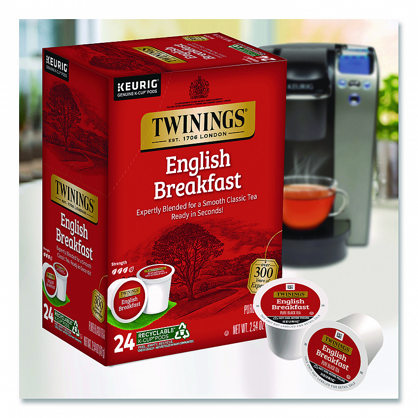 Tea K-Cups, English Breakfast. 0.11, 24/Box (TNA85780)