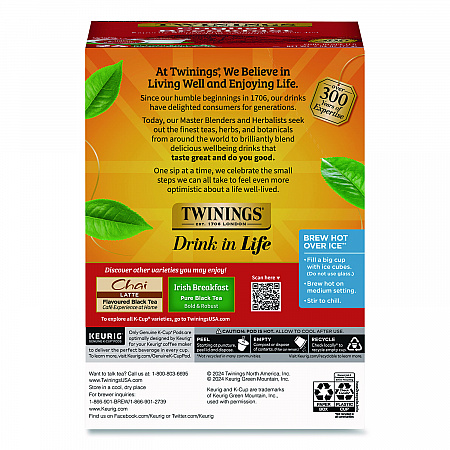 Tea K-Cups, English Breakfast. 0.11, 24/Box (TNA85780)