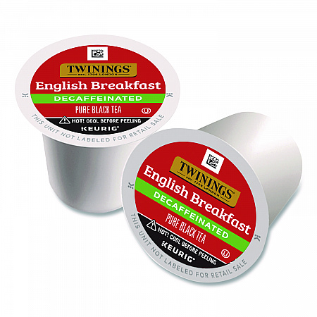 Tea K-Cups, English Breakfast Decaf, 0.11 oz, 24/Box (TNA85784)