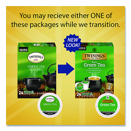 Tea K-Cups, Green Tea, 0.11 oz, 24/Box (TNA85788)