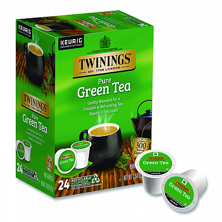 Tea K-Cups, Green Tea, 0.11 oz, 24/Box (TNA85788)