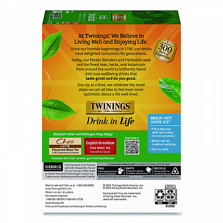 Tea K-Cups, Irish Breakfast, 0.11 oz, 24/Box (TNA87303)