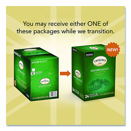 Tea K-Cups, Irish Breakfast, 0.11 oz, 24/Box (TNA87303)