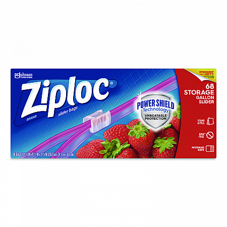 Slider Storage Bags, Gallon, 9.5