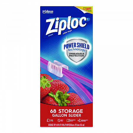 Slider Storage Bags, Gallon, 9.5