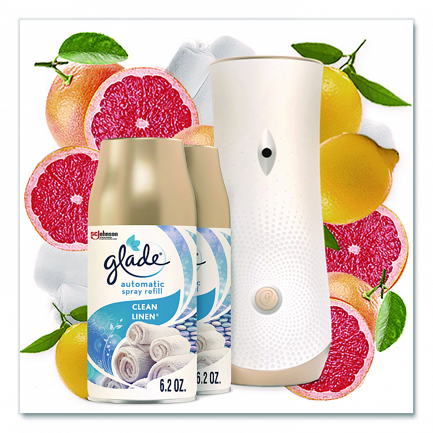 Automatic Air Freshener Refill, Clean Linen, 6.2 oz Can, 3/Pack (375632)
