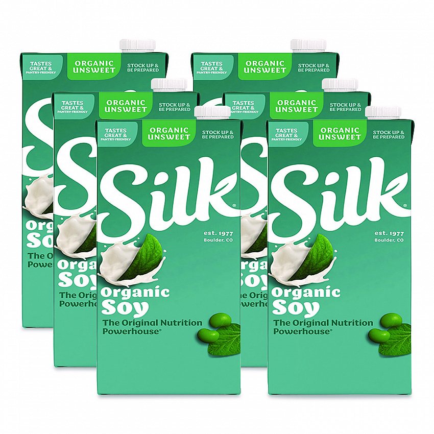 Soymilk, Unsweetened Original, 32 oz, 6/Carton (1706751)