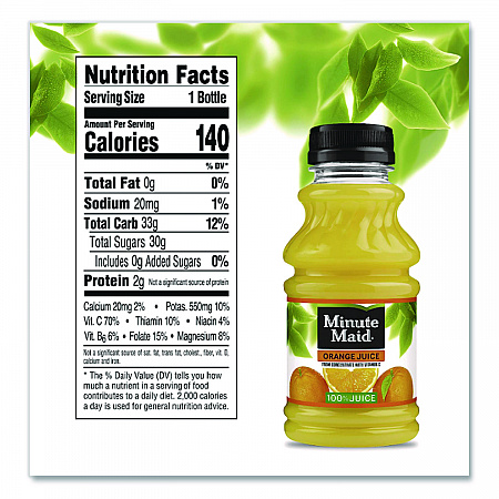 Orange Juice, 10 oz Bottle, 24/Carton (228087)