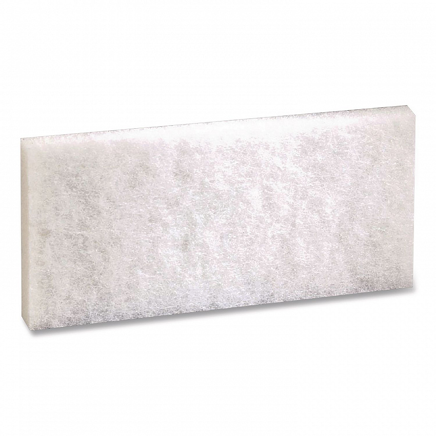 Doodlebug White Utility and Burnish Pads, 4.62 x 10, White, 10/Carton (08003B)