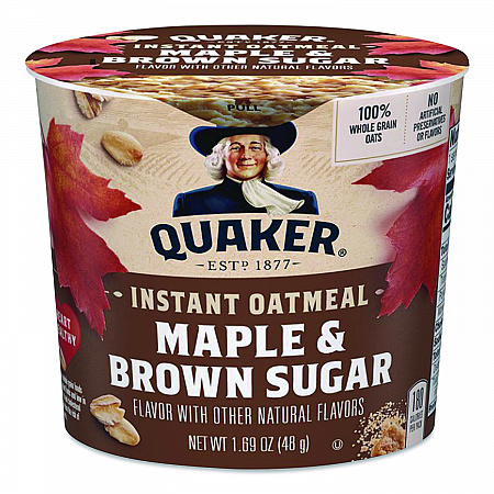 Instant Oatmeal, Maple Brown Sugar, 1.69 oz Packet, 24/Carton (570958)