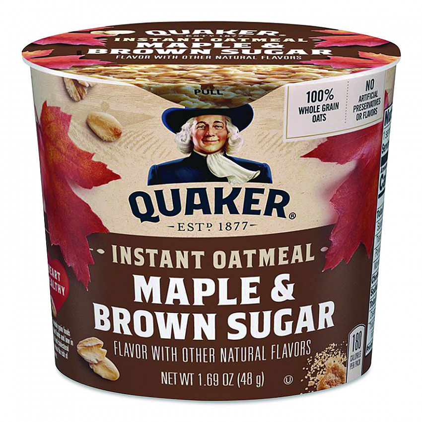 Instant Oatmeal, Maple Brown Sugar, 1.69 oz Packet, 24/Carton (570958)