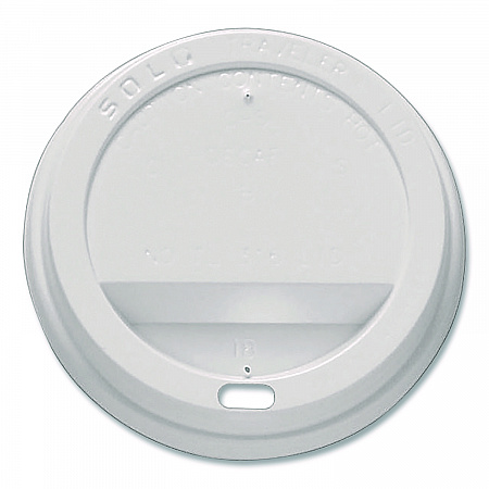 Traveler Hot Cup Lids, Fits 12 oz to 16 oz Hot Cups, Plastic, White, 100/Pack (896404)