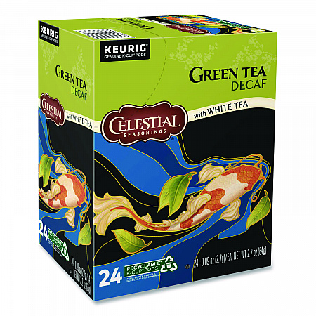 Decaffeinated Green Tea K-Cups, 24/Box (14737)