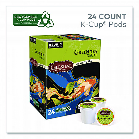 Decaffeinated Green Tea K-Cups, 24/Box (14737)