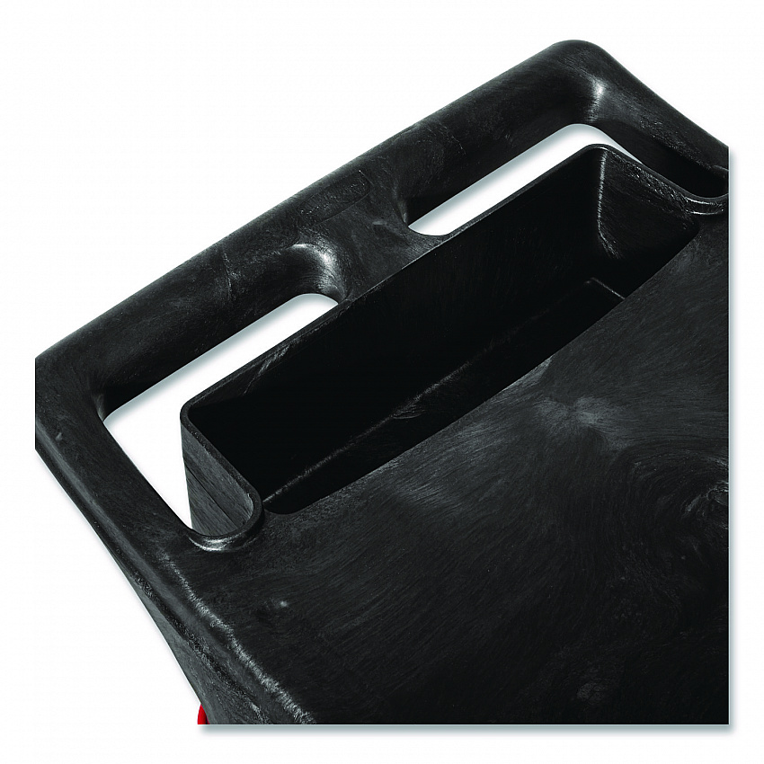 Two-Shelf Trades Cart, Plastic, 2 Shelves, 2 Drawers, 330 lb Capacity, 19.25" x 38" x 33.38", Black (618000BLA)