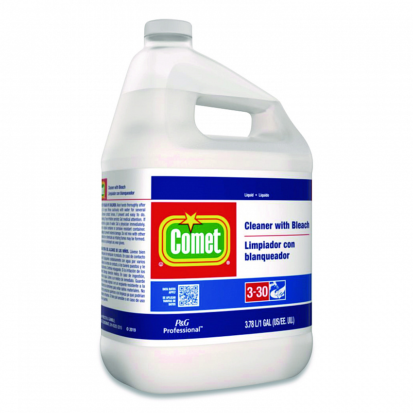 Cleaner with Bleach, Liquid, One Gallon Bottle (02291)