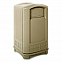 Plaza Indoor/Outdoor Waste Container, 50 gal, Plastic, Beige (396400BG)