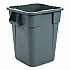 Square Brute Container, 40 gal, Polyethylene, Gray (353600GY)
