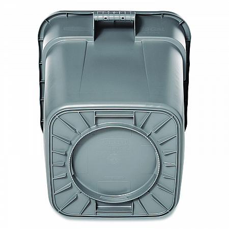 Square Brute Container, 40 gal, Polyethylene, Gray (353600GY)