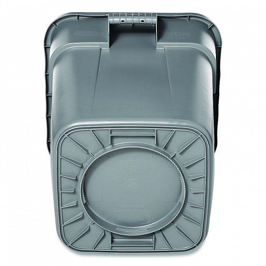 Square Brute Container, 40 gal, Polyethylene, Gray (353600GY)
