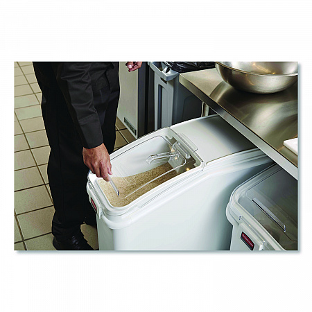 ProSave Mobile Ingredient Bin, 20.57 gal, 13.13 x 29.25 x 28, White, Plastic (360088WHI)