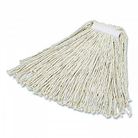 Non-Launderable Economy Cut-End Cotton Wet Mop Head, 24 oz, 1