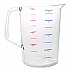 Bouncer Measuring Cup, 4 qt, Plastic, Clear (3218CLE)