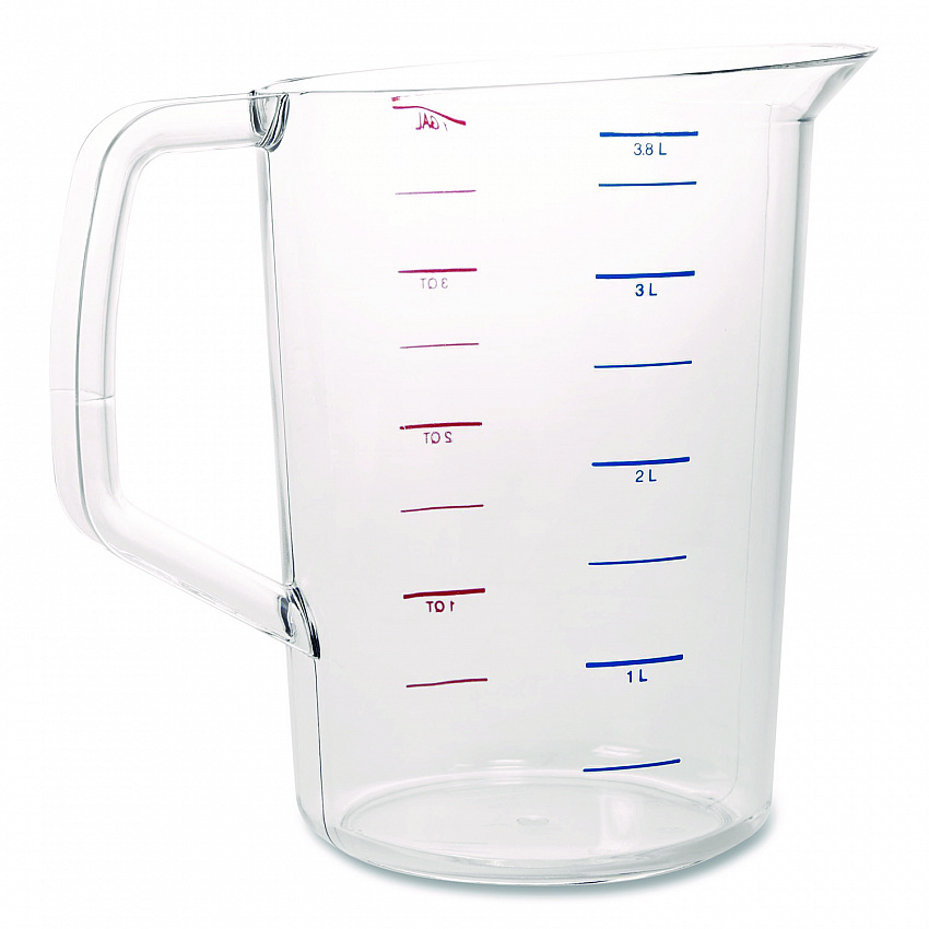 Bouncer Measuring Cup, 4 qt, Plastic, Clear (3218CLE)
