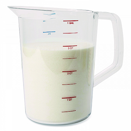 Bouncer Measuring Cup, 4 qt, Plastic, Clear (3218CLE)