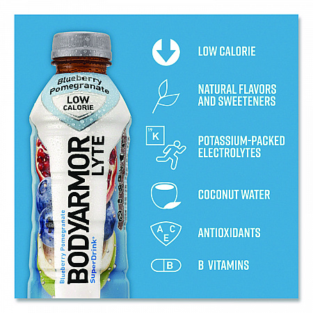 LYTE Sports Drink, Blueberry Pomegranate, 16 oz Bottle, 12/Pack (10002011)