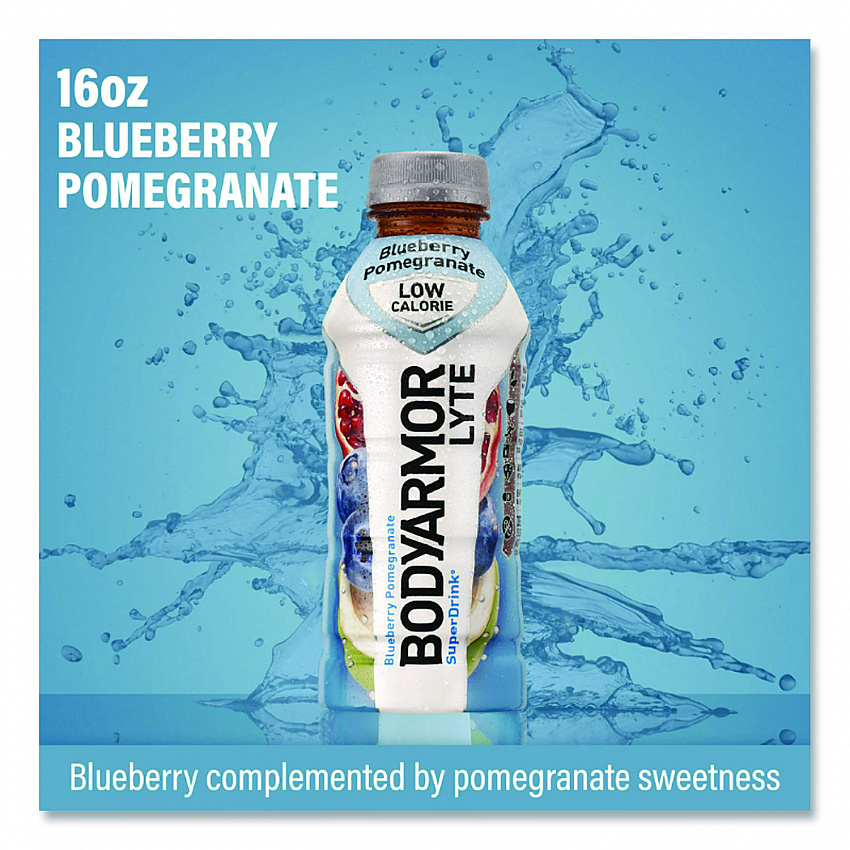 LYTE Sports Drink, Blueberry Pomegranate, 16 oz Bottle, 12/Pack (10002011)