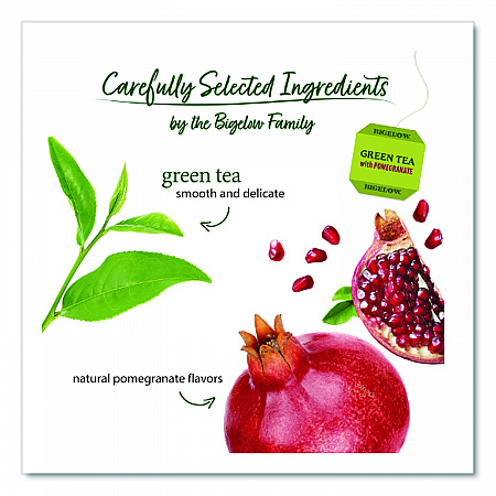 Green Tea with Pomegranate, 0.07 oz Tea Bag, 28/Box (RCB10363)