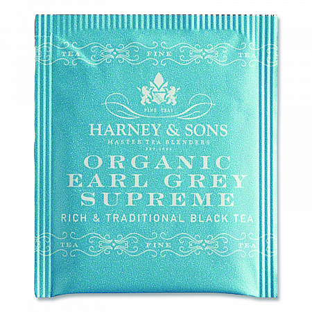 Premium Tea, Organic Earl Grey Supreme Black Tea, Individually Wrapped Tea Bags, 20/Box (HSF30686)
