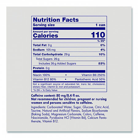 Energy Drink, Original Flavor, 8.4 oz Can, 24/Carton (99124)