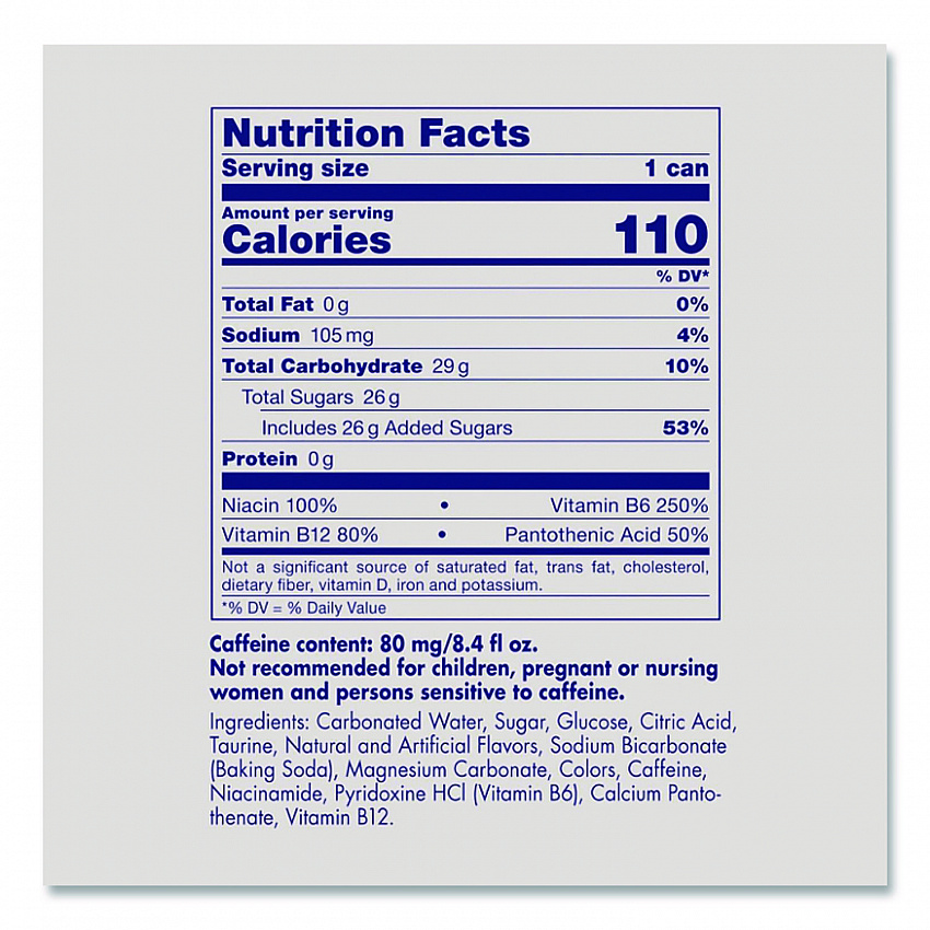 Energy Drink, Original Flavor, 8.4 oz Can, 24/Carton (99124)