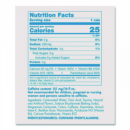 Sugar-Free Energy Drink, 12 oz Can, 24/Carton (RBDRB4817)
