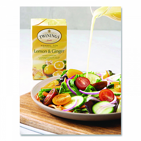 Tea Bags, Lemon and Ginger, 2.65 oz, 50/Box (53653)