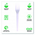 Plantware CPLA Cutlery, Individually Wrapped, Fork, Plastic, White, 1,000/Carton (EPS017W)