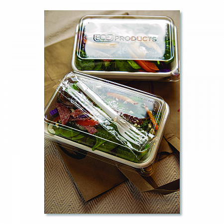 Plantware CPLA Cutlery, Individually Wrapped, Fork, Plastic, White, 1,000/Carton (EPS017W)