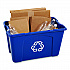 Stacking Recycle Bin, 18 gal, Polyethylene, Blue (571873BE)