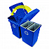 Glutton Recycling Station, Four-Stream, 92 gal, Plastic, Blue (1792372)