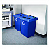 Glutton Recycling Station, Four-Stream, 92 gal, Plastic, Blue (1792372)