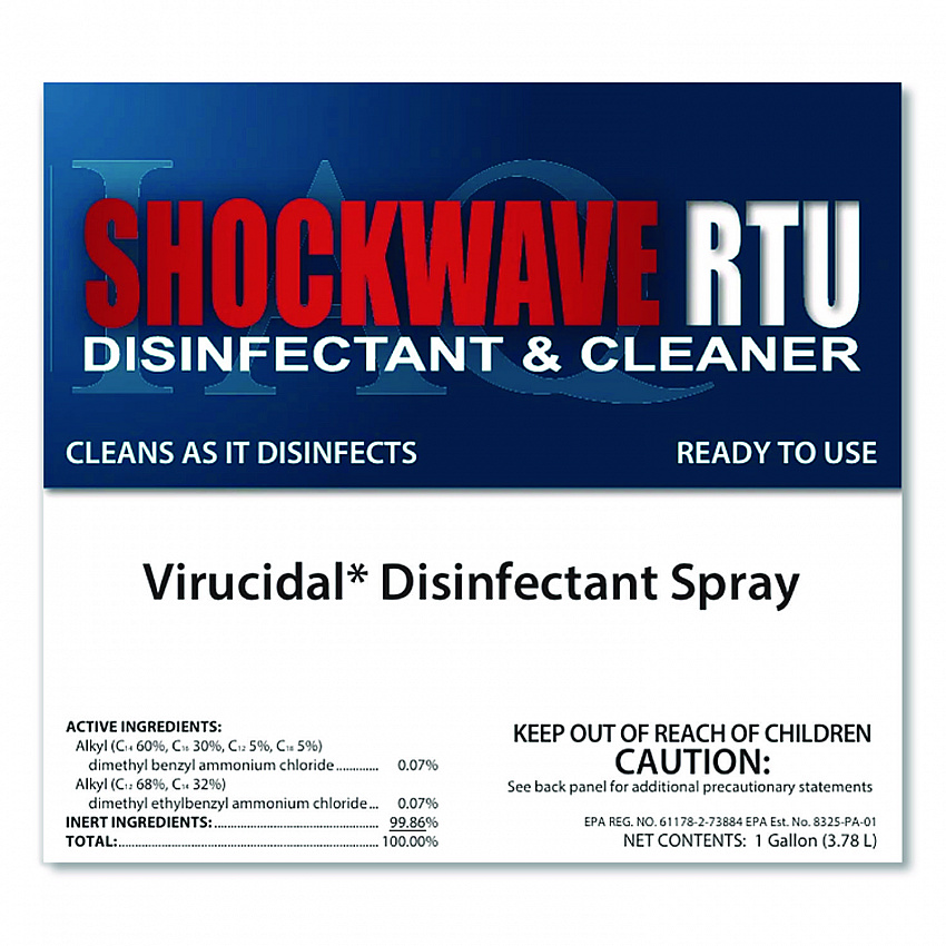 ShockWave RTU Disinfectant Spray, 1 gal Bottle (83161)