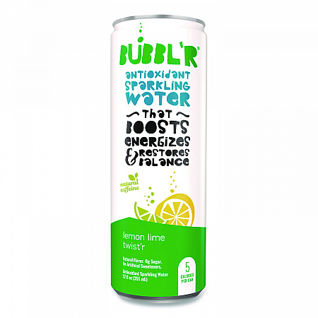 Antioxidant Sparkling Water, Lemon Lime Twist'r, 12 oz Can, 12 Cans/Carton (WIC60014)