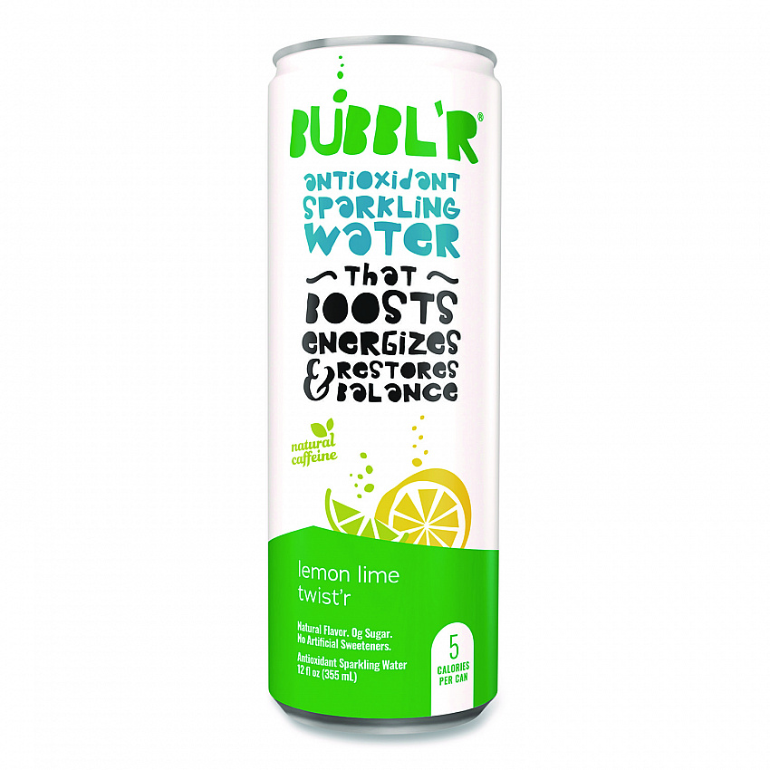 Antioxidant Sparkling Water, Lemon Lime Twist'r, 12 oz Can, 12 Cans/Carton (WIC60014)